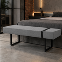 Ver imagem 1 de Recamier Banco Divã 100cm Industrial para Quarto Sala Luxo - Cinza