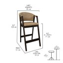 Ver imagem 3 de Kit 4 Banquetas Alta para Ilha de Cozinha Ravena Madeira Maciça Capuccino Sintético Bege Ccs