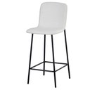 Ver imagem 2 de Kit 2 Banquetas Altas Celeste Rivatti 98cm (altura) em Tecido Off White e Base em Aço Pintada À P