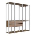 Ver imagem 2 de Guarda-Roupa Closet Modulado com 4 Gavetas 160cm Multimóveis Crpro-CLO006 Branco/Madeirado