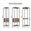 Ver imagem 5 de Guarda-Roupa Closet Modulado com 4 Gavetas 160cm Multimóveis Crpro-CLO006 Branco/Madeirado
