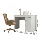 Ver imagem 4 de Mesa Escrivaninha Home Office Computador com Prateleira 1 Gaveta Iris - Branco