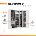 Ver imagem 6 de Guarda Roupas Modulado de Canto Madrid com 7 Portas Branco Maxel