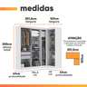 Guarda Roupas Modulado de Canto Madrid com 7 Portas Branco Maxel - 3