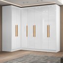 Ver imagem 2 de Guarda Roupas Modulado de Canto Madrid com 7 Portas Branco Maxel
