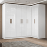 Guarda Roupas Modulado de Canto Madrid com 7 Portas Branco Maxel - 2