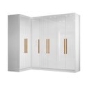 Ver imagem 1 de Guarda Roupas Modulado de Canto Madrid com 7 Portas Branco Maxel