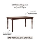 Ver imagem 3 de Mesa de Jantar 160cm 8979wn Rubi Madeira Maciça Café Finestra