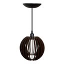 Ver imagem 1 de Pendente Luminária de Teto Cúpula Mdf Lua Suporte Plástico - Soquete E-27 – Abf Luminárias:lua