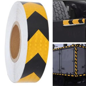 Faixa Refletiva Segurança 25 Metros Amarelo Fluorescente Seta Sinalizaçao Transito Obra Caminhao Oni
