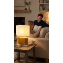 Ver imagem 7 de Abajur de Mesa em Madeira Sky Cupula em Algodão Cru