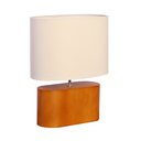 Ver imagem 1 de Abajur de Mesa em Madeira Sky Cupula em Algodão Cru