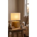 Ver imagem 4 de Abajur de Mesa em Madeira Sky Cupula em Algodão Cru