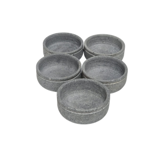 Kit 5 Cumbucas de Pedra Sabão 300ml – Mantém o Calor