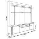 Ver imagem 4 de Home Decorativo Max Mdp/mdf com Portas Tv até 70 Polegadas Tauari/off White G77 - Gran Belo