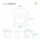 Ver imagem 2 de Assento Sanitário Laguna Cinza para vaso Hervy