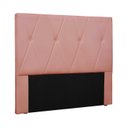 Ver imagem 1 de Cabeceira Decorativa Casal 1,40M Yves Veludo Rosa - Gran Belo