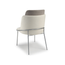 Ver imagem 3 de Cadeira com Pés em Metal Modelo Logos Tipo Poltrona Larga, Confortável e Design Moderno e Cores Esti