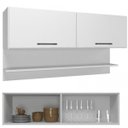 Ver imagem 4 de Conjunto Cozinha Compacta com Balcão Aéreo e Paneleiro Nova Mobile