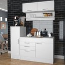 Ver imagem 1 de Conjunto Cozinha Compacta com Balcão Aéreo e Paneleiro Nova Mobile