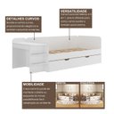 Ver mais imagens de Quarto Infantil Cama de Solteiro 3 em 1 e Cômoda 10 Gavetas em MDF Premium Helena e Alice Branco/Louro Freijó Grann