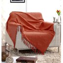 Ver imagem 1 de Manta Para Sofá Italiana Terra Cota - 135x250cm