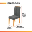Ver imagem 4 de Conjunto Sala de Jantar Mesa Tampo em Vidro 1,60m Mel 6 Cadeiras Tati