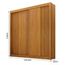 Ver imagem 2 de Guarda Roupa Solteiro 2 Portas Milano Cinamomo – Leifer Móveis