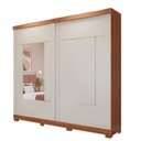 Ver imagem 2 de Guarda Roupa Casal com Espelho 2 Portas de Correr e Pés em Mdf Olivia Panan