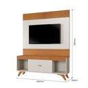 Ver mais imagens de Conjunto Painel + Rack Sevilha 162cm 160cm MDP Off White e Naturalle Mavaular Móveis