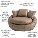 Ver imagem 5 de Poltrona Decorativa Safira Base Giratoria Courino Tcs 729 Moll
