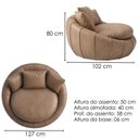 Ver imagem 3 de Poltrona Decorativa Safira Base Giratoria Courino Tcs 729 Moll