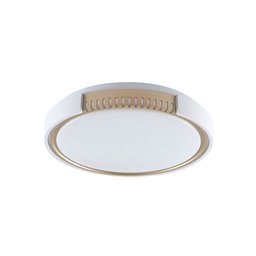 Plafon Led Blumenau Young Redondo de Sobrepor 24W Bivolt Branco / Dourado - 1