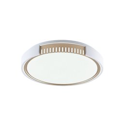 Plafon Led Blumenau Young Redondo de Sobrepor 24W Bivolt Branco / Dourado - 2