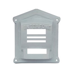 Protetor Interfone Caixa em Alumínio Fundido N02 Branco - 1