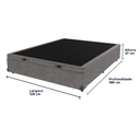 Ver imagem 3 de Cama Box Baú Viúvo 128x188 Cinza