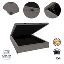Ver imagem 4 de Cama Box Baú Viúvo 128x188 Cinza