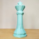 Ver imagem 1 de Rei - Peça Decorativa De Xadrez, Estatueta 15 Cm Altura - Toque 3D:Azul Tiffany