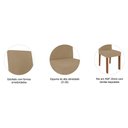 Ver imagem 6 de Conjunto Sala de Jantar Mesa Tampo Vidro 95x95 Sophia 4 Cadeiras Maia Cimol Nature/Off White/Gengibr