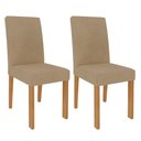 Ver imagem 5 de Conjunto Sala de Jantar Mesa Tampo Vidro 95x95 Sophia 4 Cadeiras Maia Cimol Nature/Off White/Gengibr