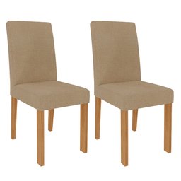 Conjunto Sala de Jantar Mesa Tampo Vidro 95x95 Sophia 4 Cadeiras Maia Cimol Nature/Off White/Gengibr - 5 Conjunto Sala de Jantar Mesa Tampo Vidro 95x95 Sophia 4 Cadeiras Maia Cimol Nature/Off White/Gengibr - 5