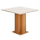 Ver imagem 2 de Conjunto Sala de Jantar Mesa Tampo Vidro 95x95 Sophia 4 Cadeiras Maia Cimol Nature/Off White/Gengibr
