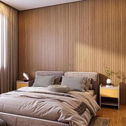Painel Ripado Versátil 270x110cm: 01 Unid. (3m²) Polietileno - Talatto Painéis - Amêndoa - 1
