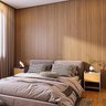Painel Ripado Versátil 270x110cm: 01 Unid. (3m²) Polietileno - Talatto Painéis - Amêndoa - 1