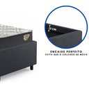 Ver imagem 3 de Base Box Cama Solteiro Sapateira Linho Cinza e Colchão Adapto Ecoflex 88x188