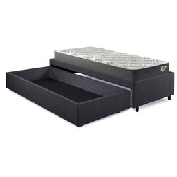 Base Box Cama Solteiro Sapateira Linho e Colchão Adapto - 5