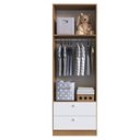 Ver imagem 3 de Multiuso 2 Portas 2 Gavetas Nogal Manchester com Branco Poucan Shop Jm