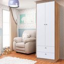 Ver imagem 1 de Multiuso 2 Portas 2 Gavetas Nogal Manchester com Branco Poucan Shop Jm