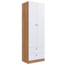 Ver imagem 2 de Multiuso 2 Portas 2 Gavetas Nogal Manchester com Branco Poucan Shop Jm