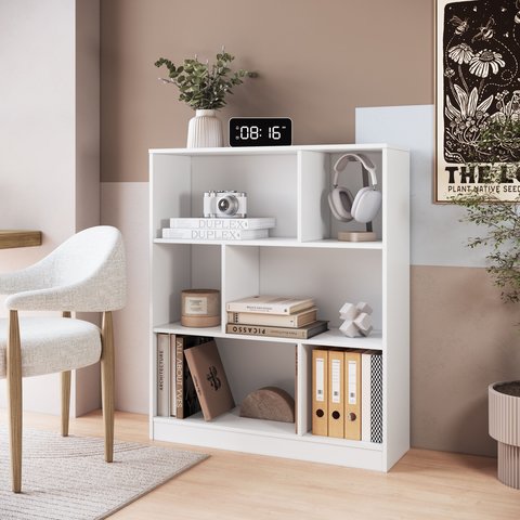 Estante para Escritório 6 Nichos B25 Branco